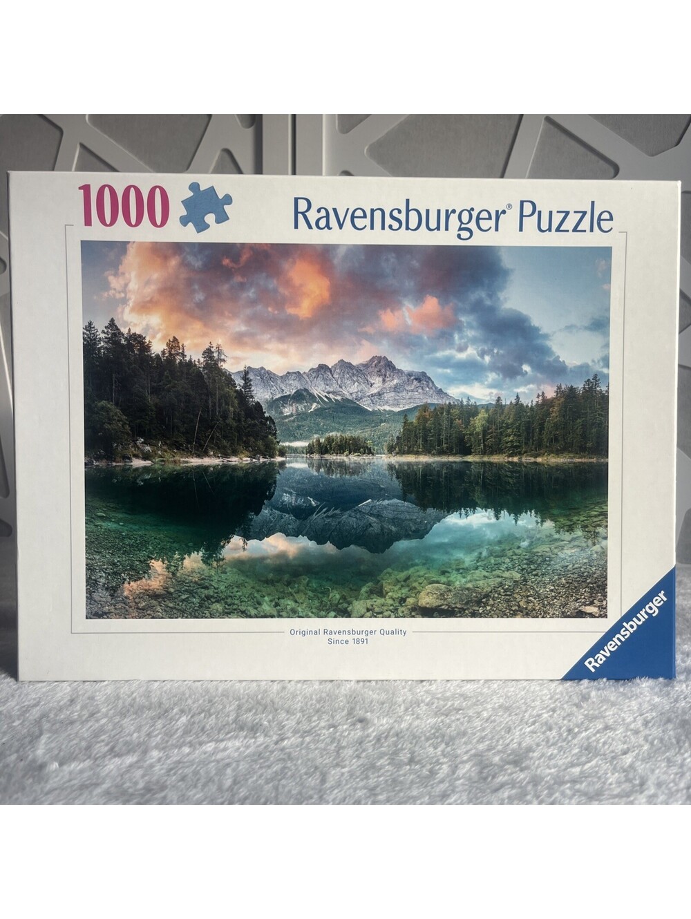 Ravensburger Zugspitze at Eibsee Germany 1000 Pc Puzzle BAVARIAN ALPS Complete
